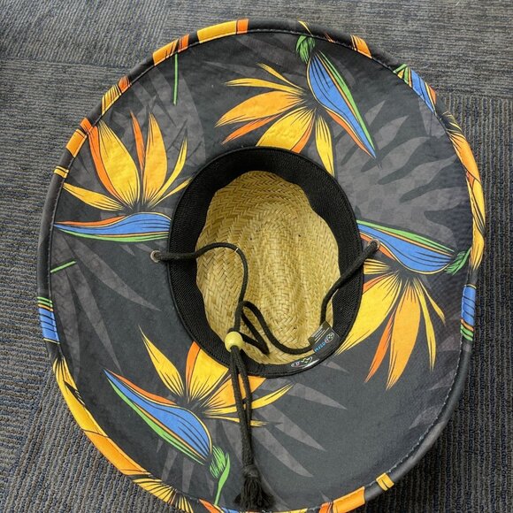 NWOT Maui Men's Straw Sun Bucket Hat Hawaiian Tropical i172 - Picture 8 of 9